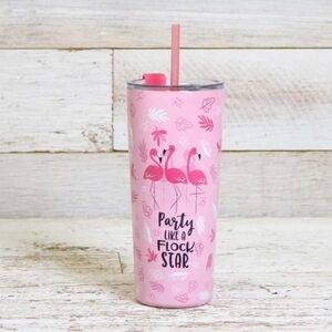 NWT Party LIKE A Star Cantini Star Pink Flamingo Party Tumbler 22oz